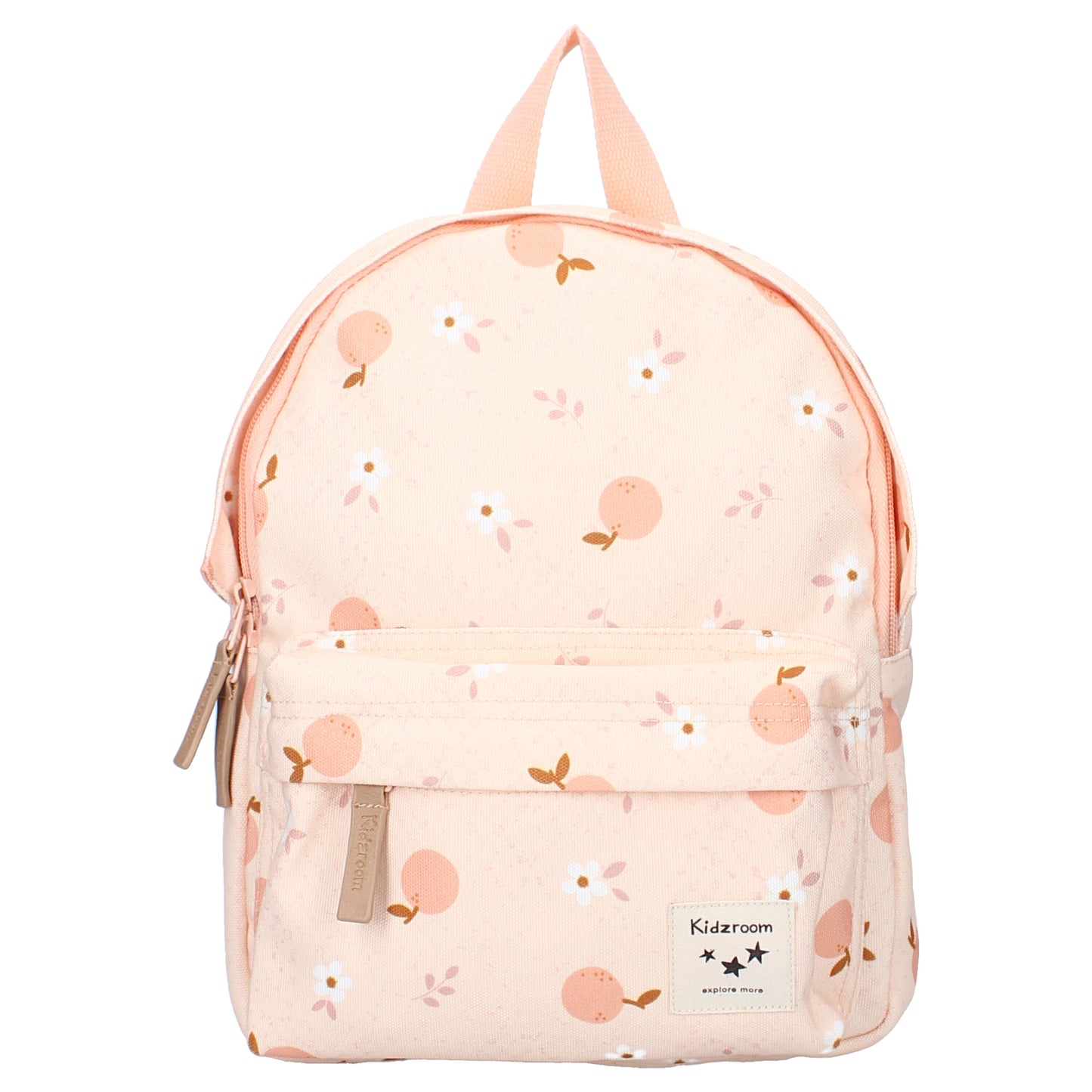 Kidzroom Perfect Picnic Rucksack – Bunter Kinderrucksack mit Früchte-Print und Fronttasche