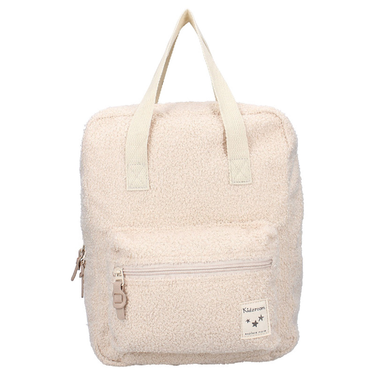 Kidzroom Rucksack – Teddystoff Kinderrucksack mit Fronttasche