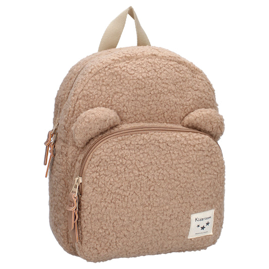 Kidzroom Rucksack – Beige Kinderrucksack mit Teddy-Ohren