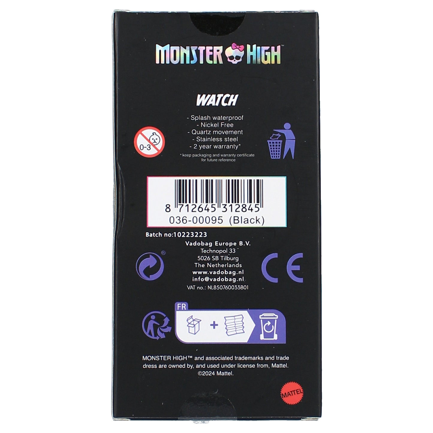 Monster High Uhr – Lila Armbanduhr für Mädchen & Fans