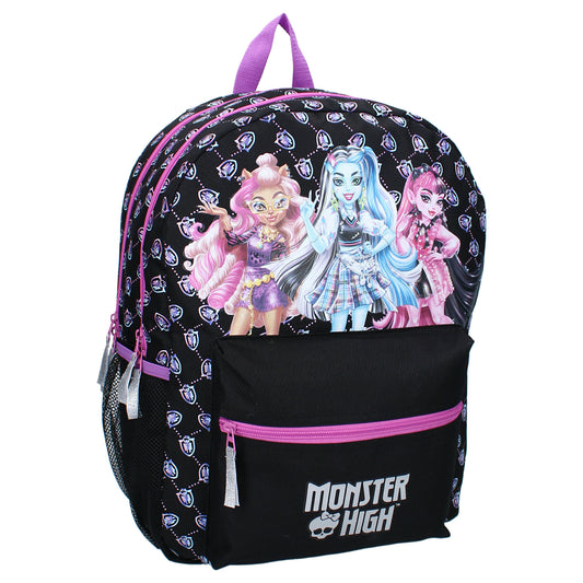 Monster High Rucksack Praktischer Schulrucksack mit Reißverschluss
