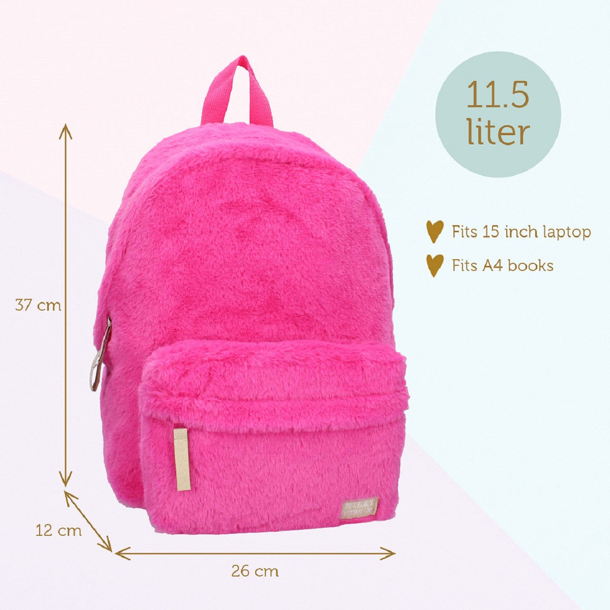 Milky Kiss The Wow Factor Rucksack – Verstellbare Gurte & praktische Vordertasche