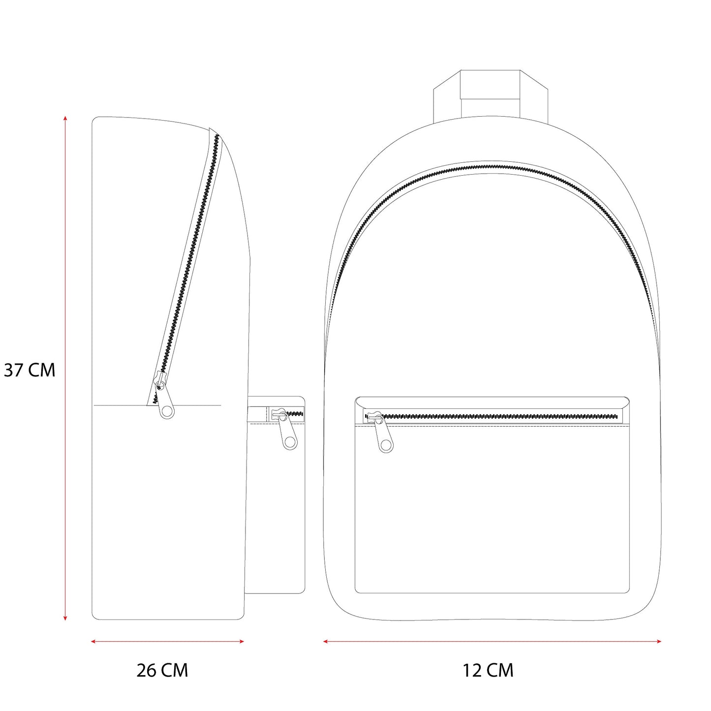 Milky Kiss The Wow Factor Rucksack – Verstellbare Gurte & praktische Vordertasche