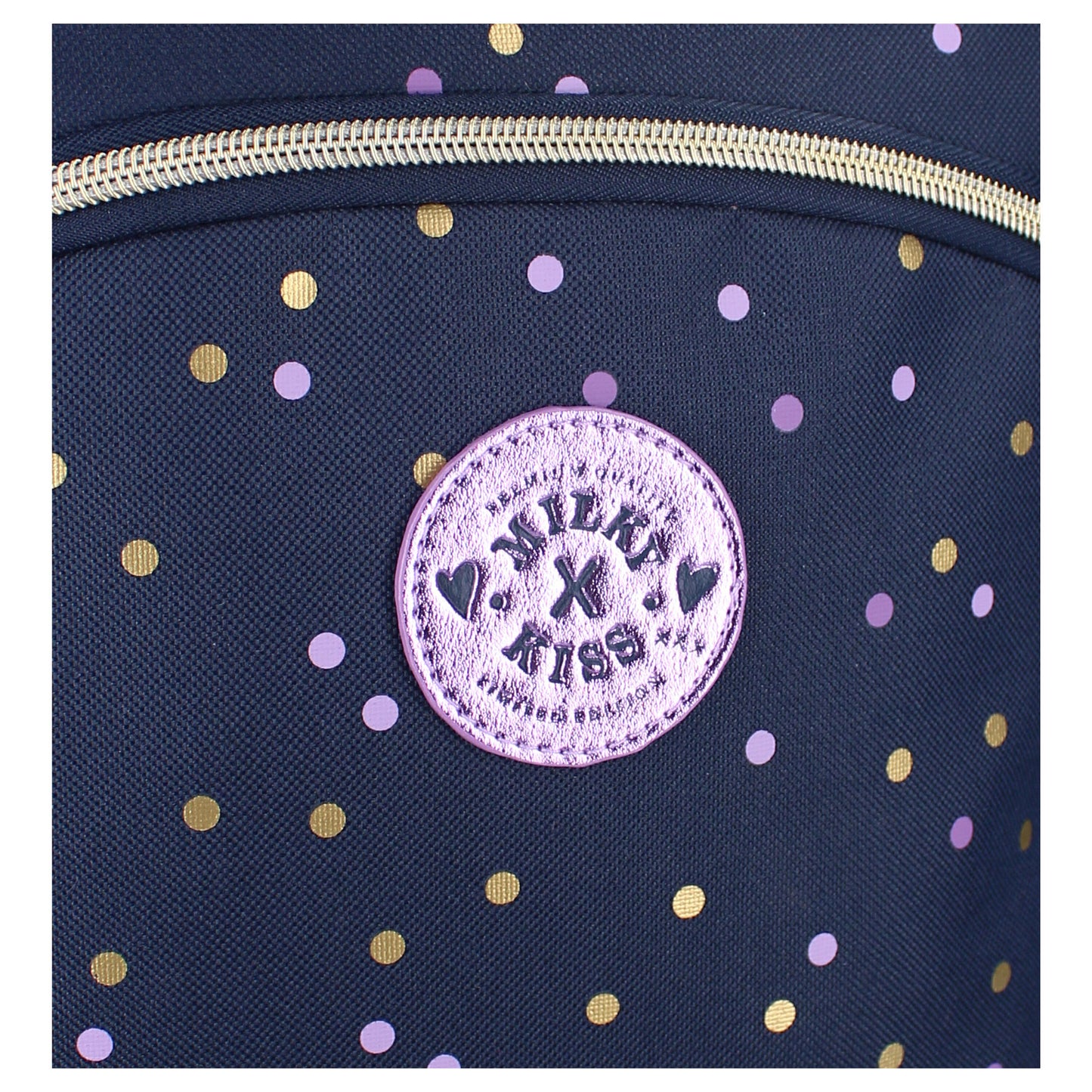 Milky Kiss Trolley-Rucksack Dotted Delight Dunkelblau mit Punkten