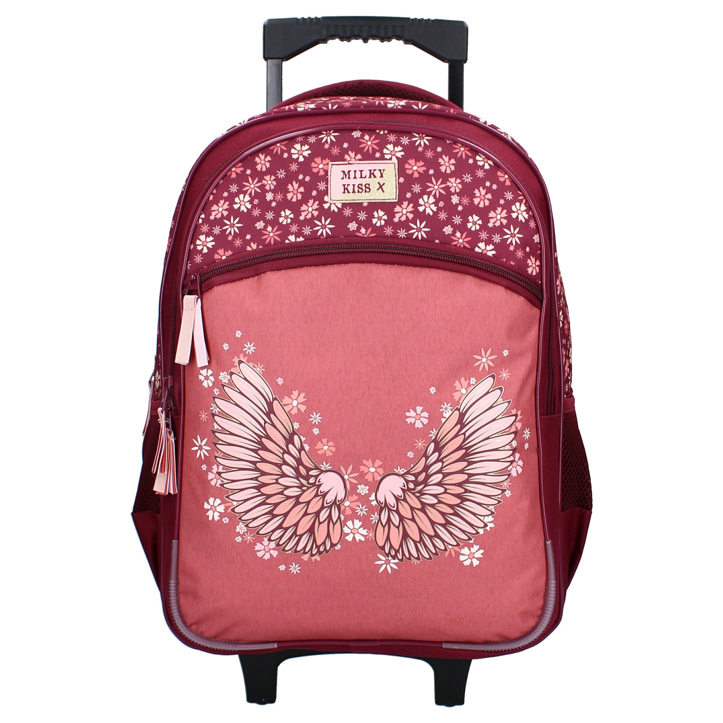 Milky Kiss Trolley-Rucksack Wild Bliss – Lila mit Blumenmuster