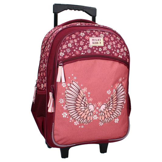 Milky Kiss Trolley-Rucksack Wild Bliss – Lila mit Blumenmuster