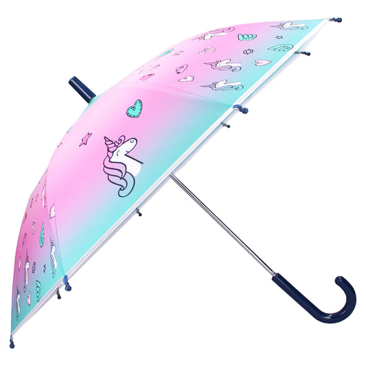 Milky Kiss Kinder-Regenschirm ⌀ 70 cm Unicorn-Design Schutz vor Regen und UV