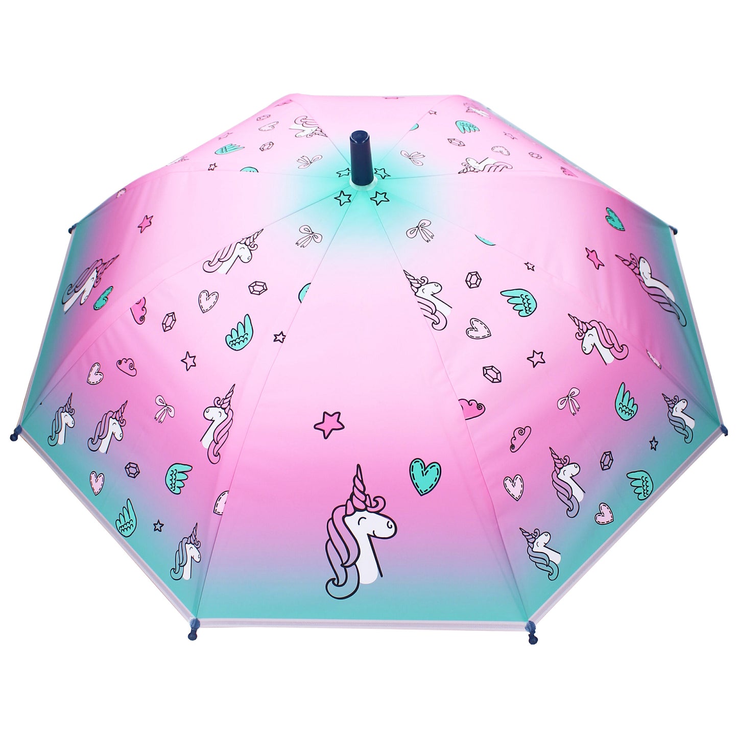 Milky Kiss Kinder-Regenschirm ⌀ 70 cm Unicorn-Design Schutz vor Regen und UV
