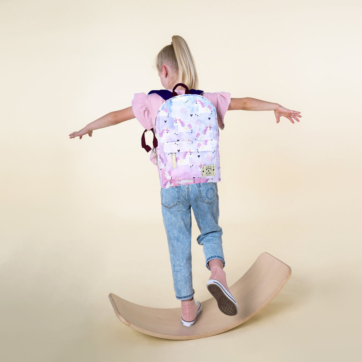 Milky Kiss Rucksack Schultasche Ombré mit Sternen & Einhörnern Bag