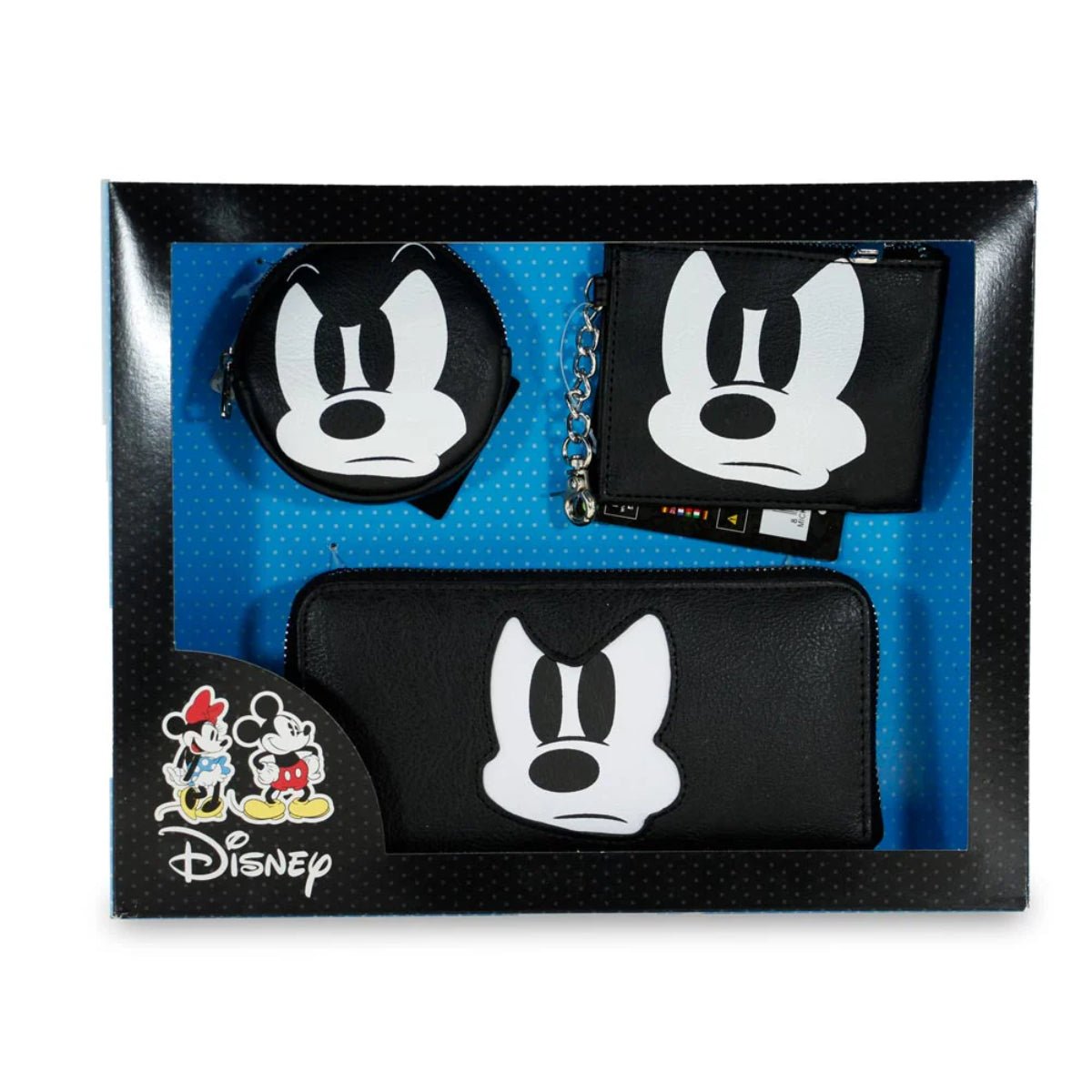 Disney Mickey Mouse Angry Geschenkset schwarz Wallet Set mit Münzgeldbörsen