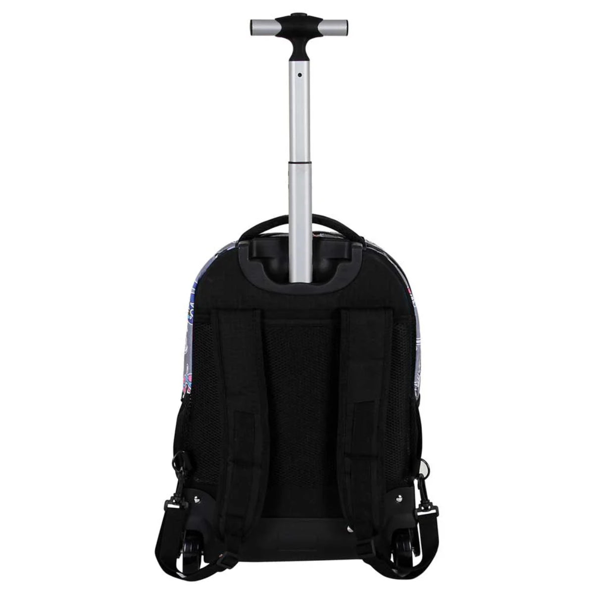 One Piece Rucksack mit Rollen Grau Schul und Reise Trolley