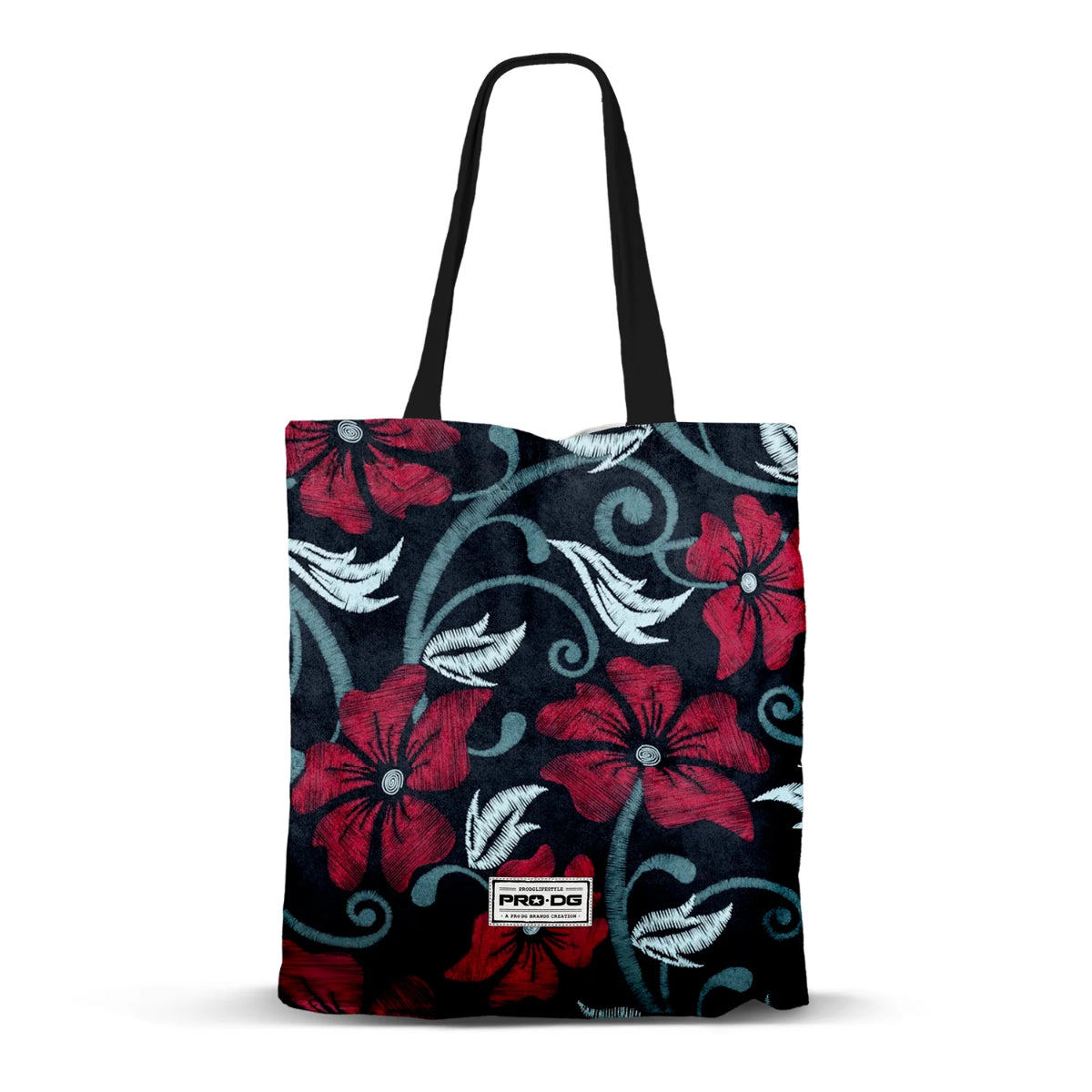 PRODG Yarn FAN Shopping Bag mehrfarbig Tragetasche mit Schultergriffen 33 x 40 cm