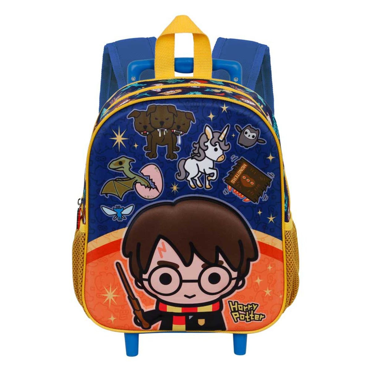 Harry Potter Wappen Kinder Trolley Rucksack 3D Orange Rollen Schule Reise