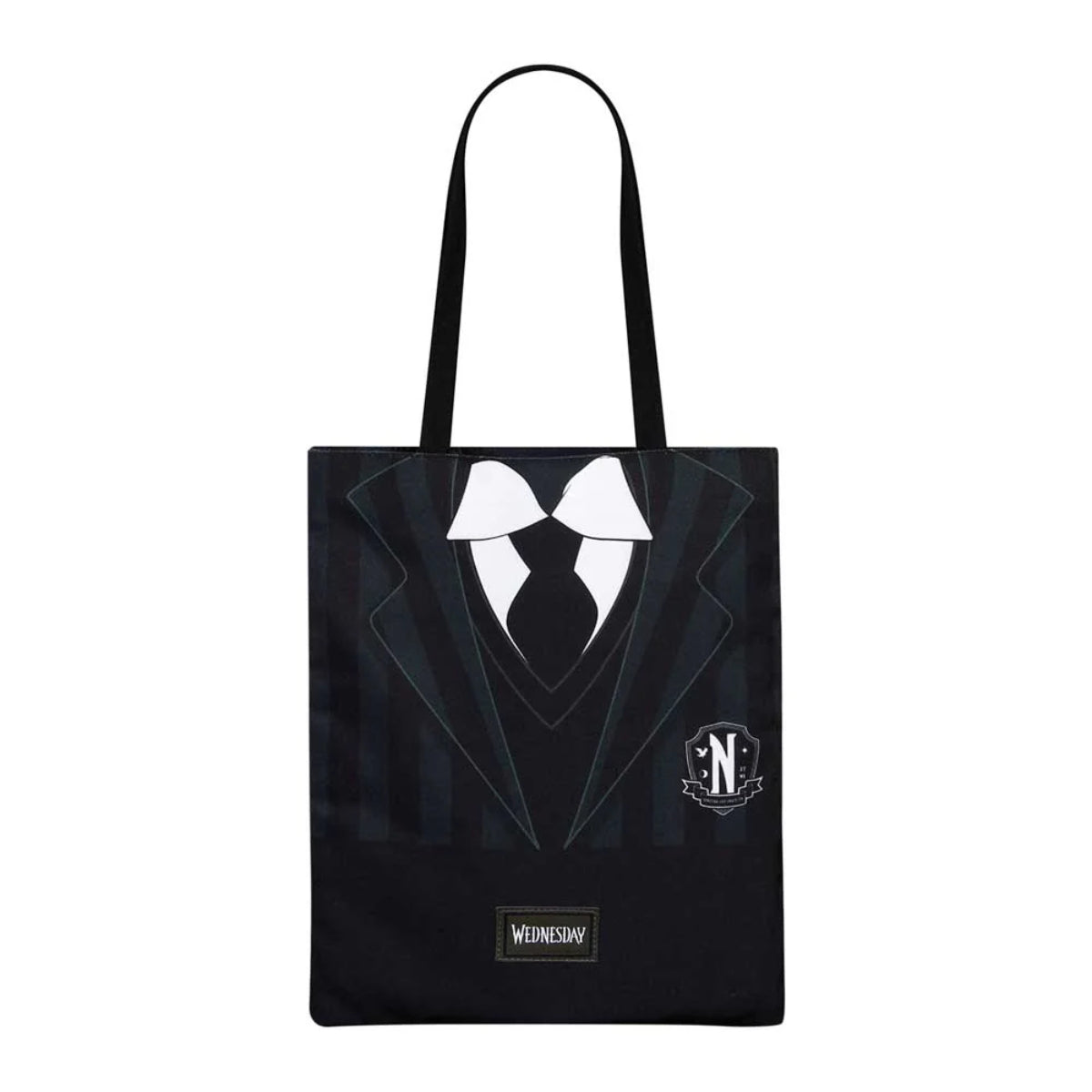 Wednesday Uniform Shopping Bag schwarz Tote Bag mit großem Hauptfach und Innenfach