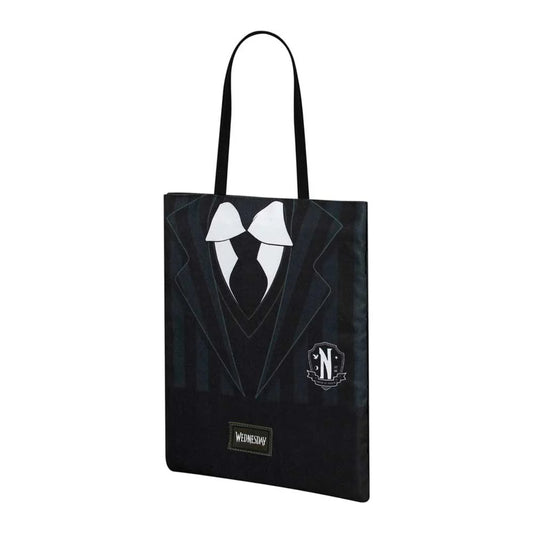 Wednesday Uniform Shopping Bag schwarz Tote Bag mit großem Hauptfach und Innenfach