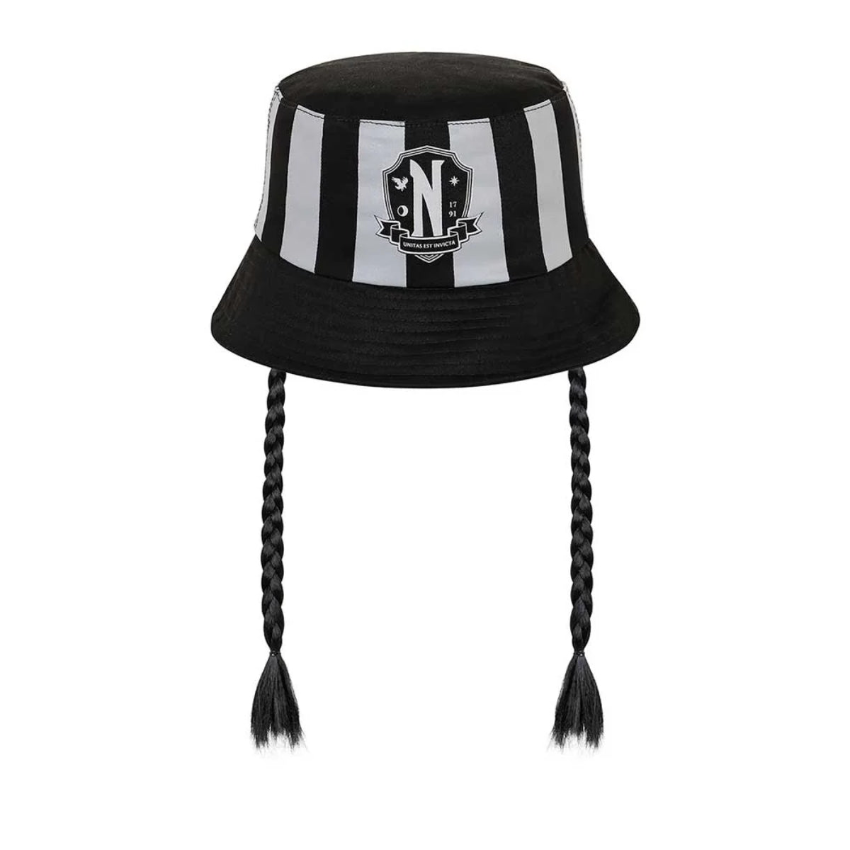 Wednesday Braid Kinder Bucket Hat schwarz 50 cm für Alltag und Freizeit