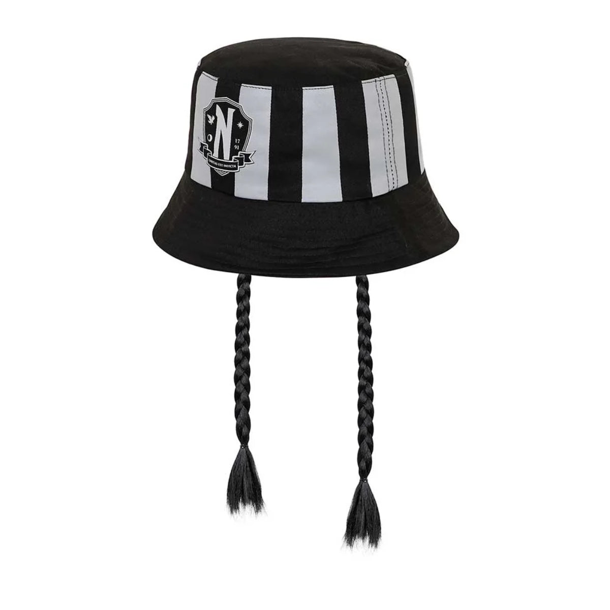 Wednesday Braid Kinder Bucket Hat schwarz 50 cm für Alltag und Freizeit