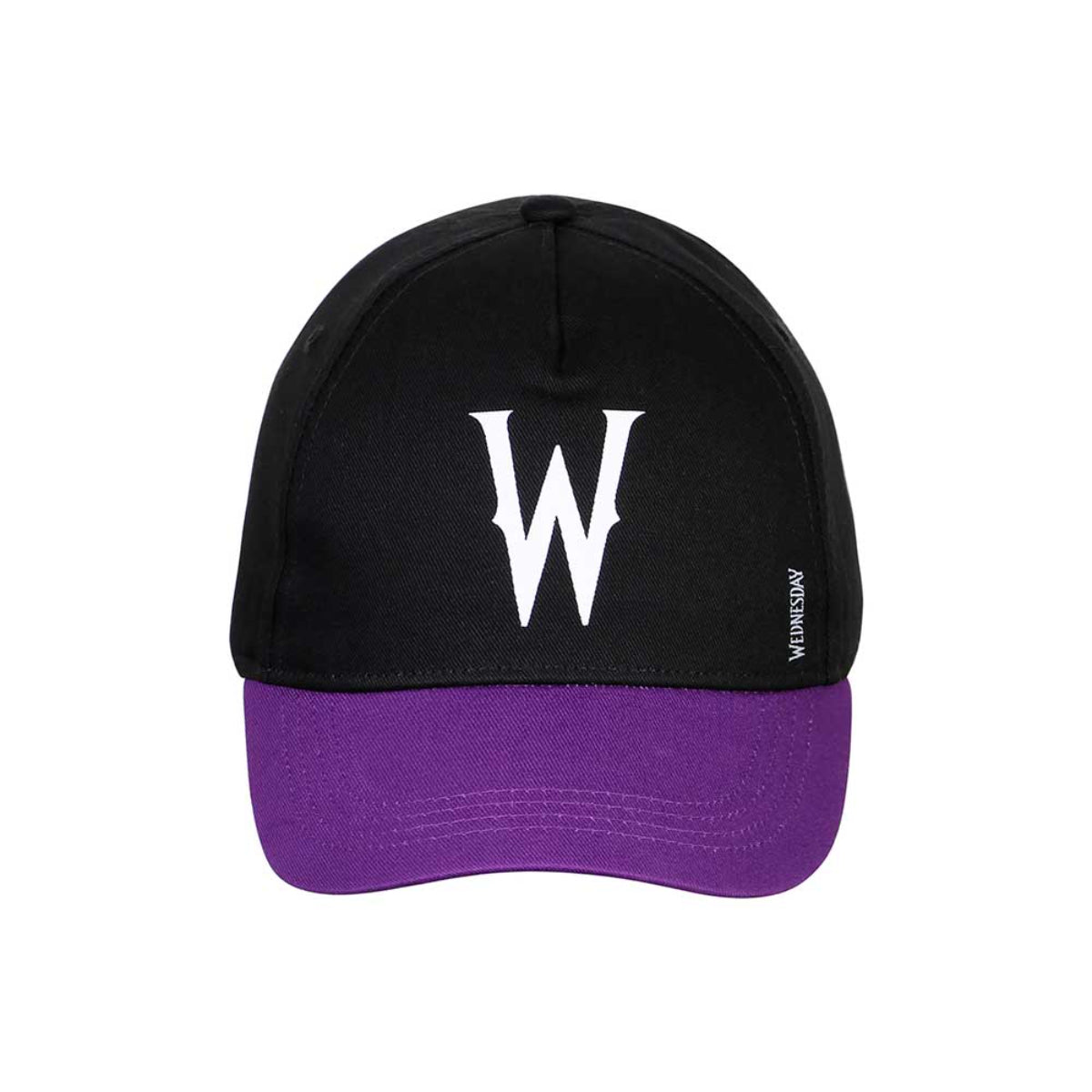 Wednesday W Kinder Kappe schwarz 100% Baumwolle verstellbare Passform