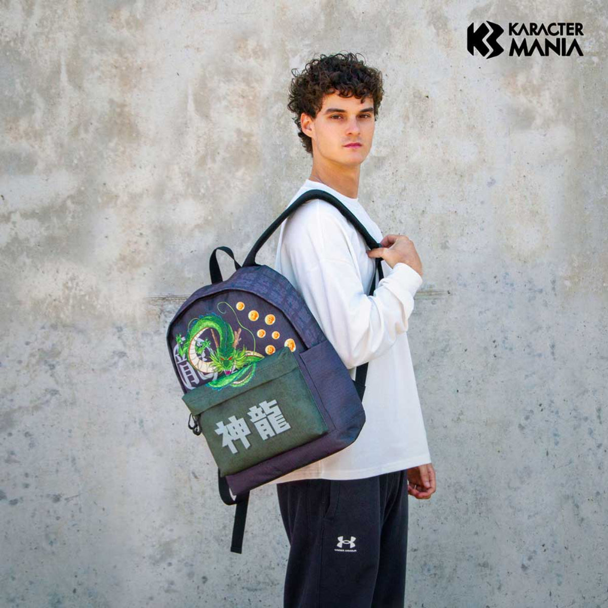 Dragon Ball Anzug Rucksack Orange RPET Fronttasche Laptopfach Trolleygurt