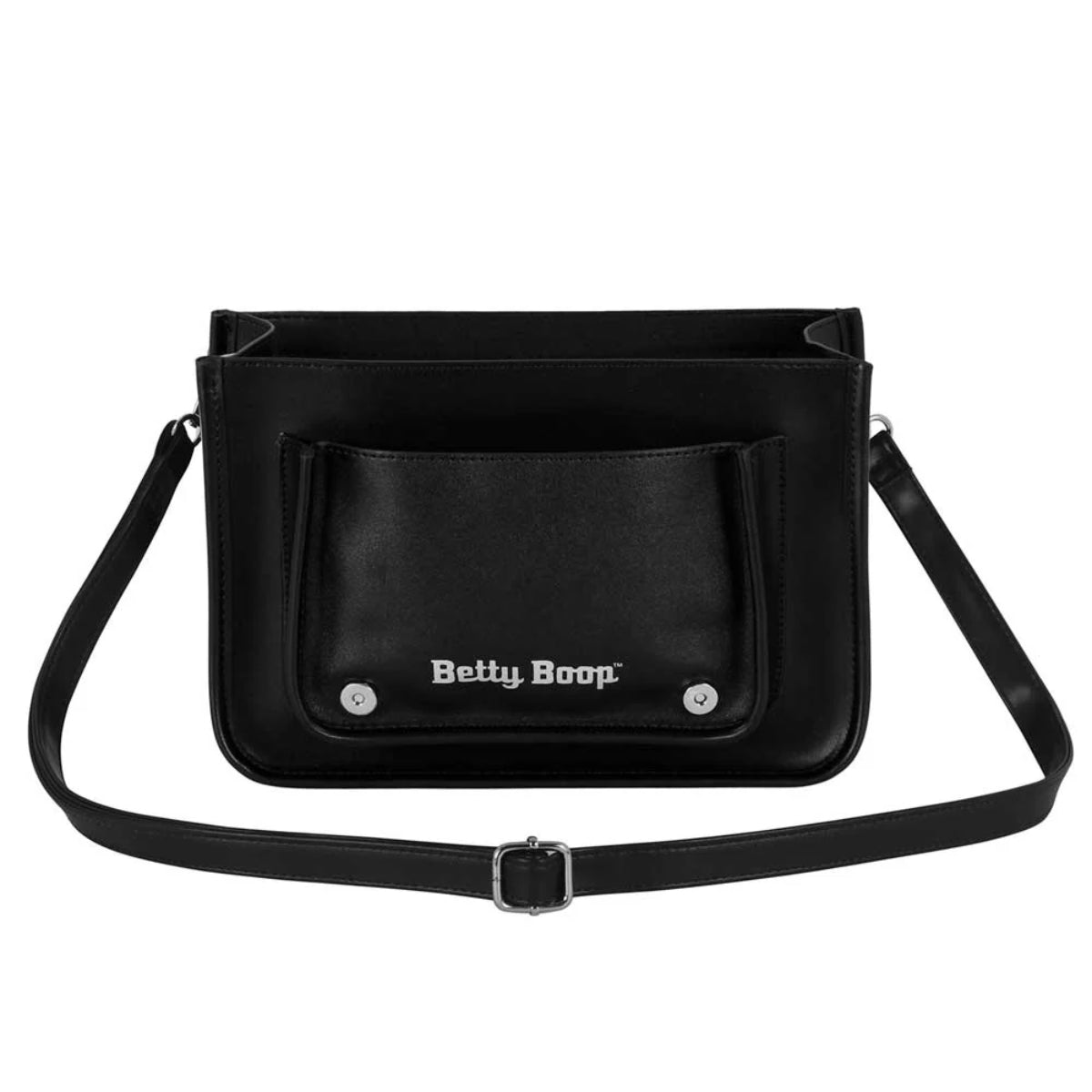 Betty Boop Schultertasche Rucksack Schwarz mit Frontfach und Innenfächern