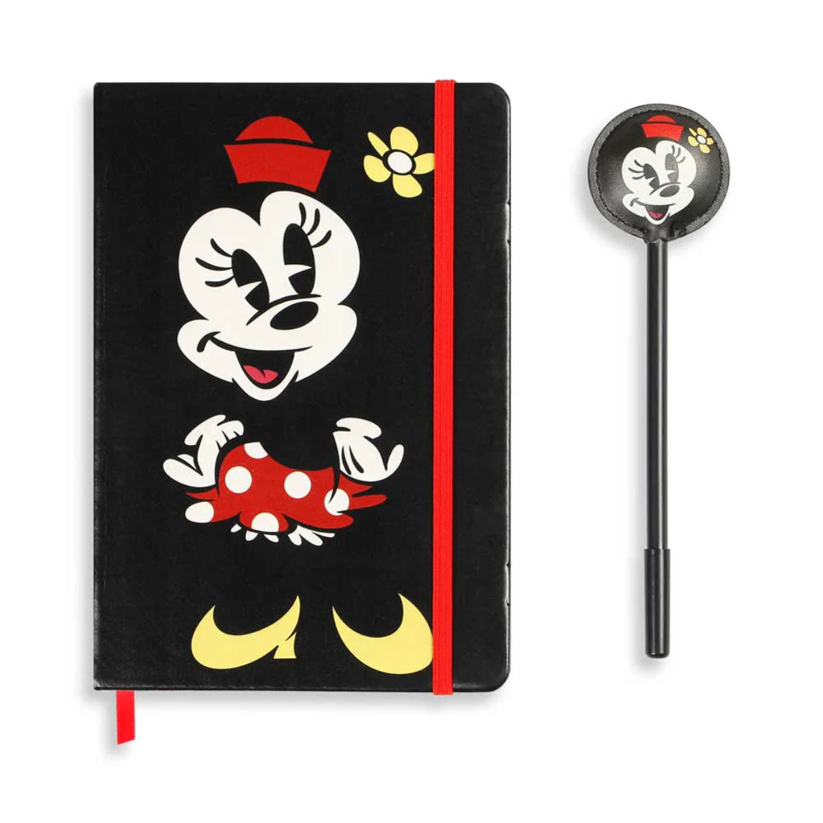 Disney Minnie Mouse Notizbuch Set Schwarz mit Kugelschreiber Geschenkbox Schreibset
