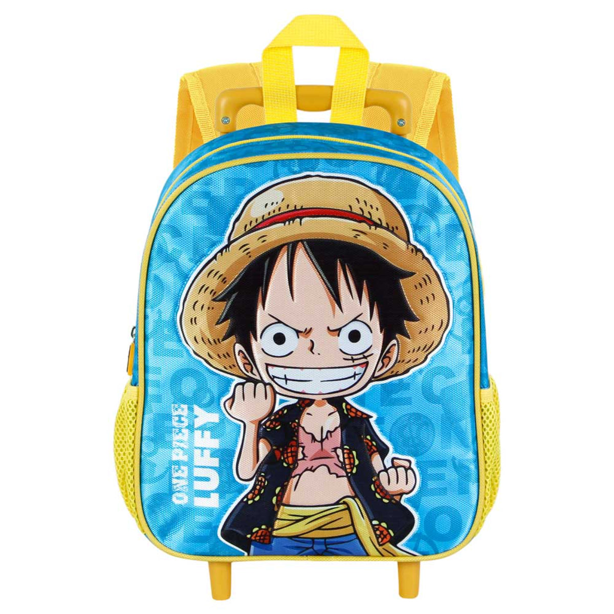 One Piece Kleiner Kinder Rucksack mit Rollen Blau Reisetasche mit Trolleyfunktion