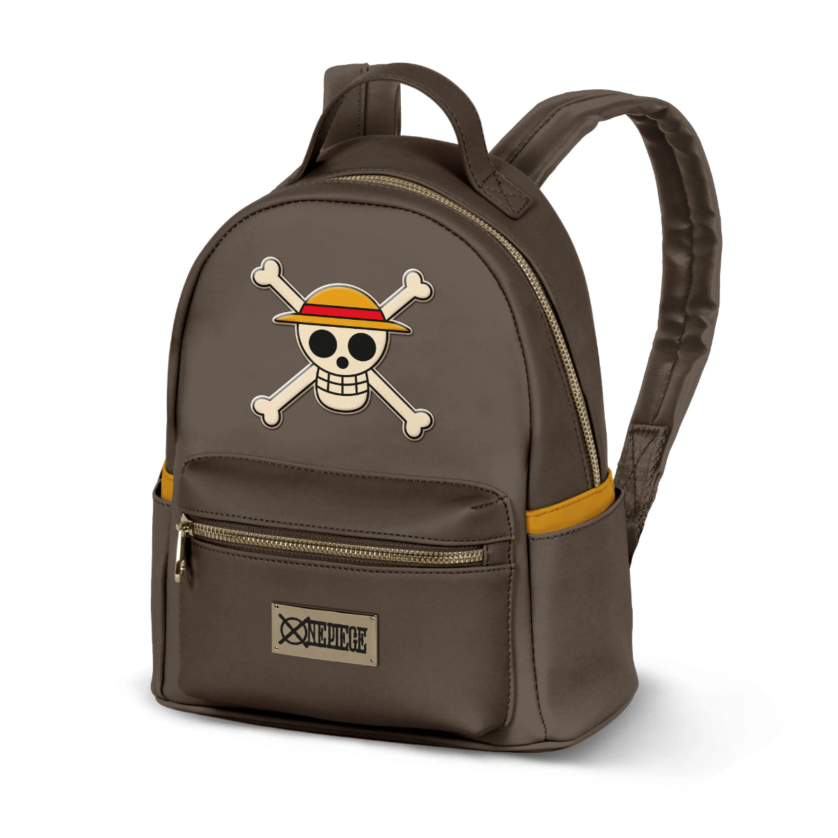 One Piece Heady Rucksack Braun Tasche mit Reißverschluss Schule Freizeit