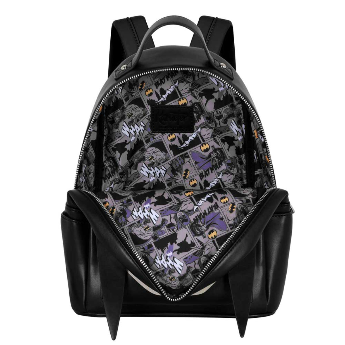 DC Comics Batman Schulrucksack Schwarz mit Innenfach und Reißverschluss