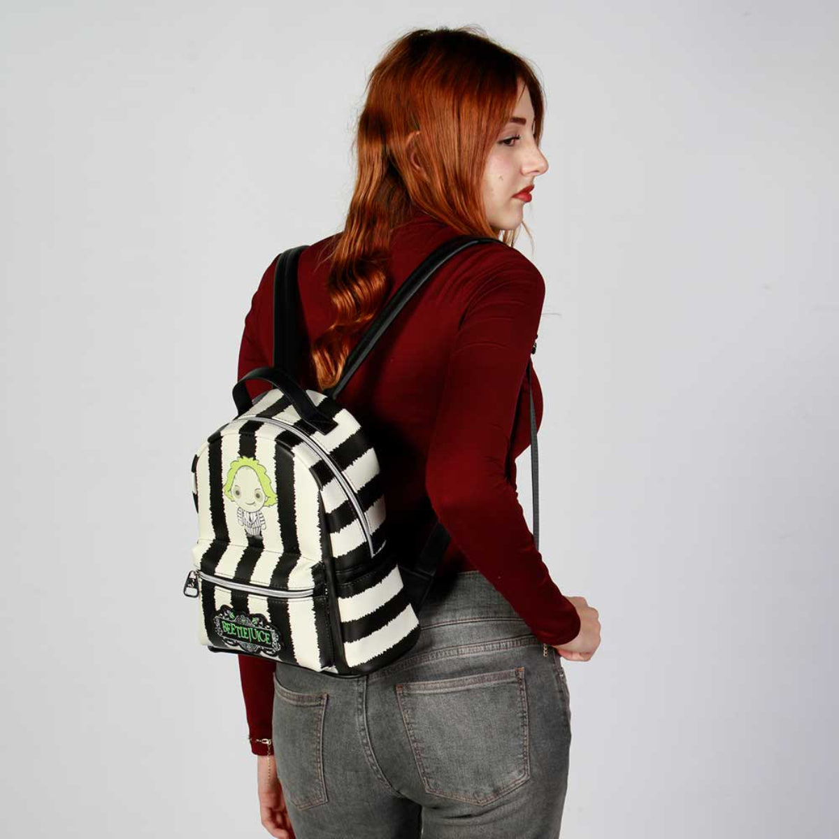 Beetlejuice Freizeitrucksack Tasche mit Innenfach Reißverschluss Seitenfächern