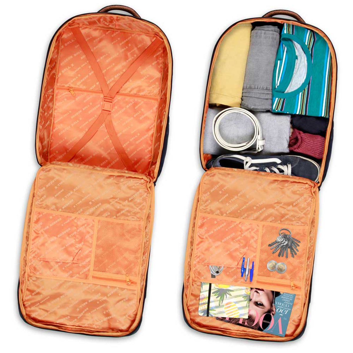 Dragon Ball Symbol großer Reiserucksack Laptopfach Tabletfach Fronttasche Reise
