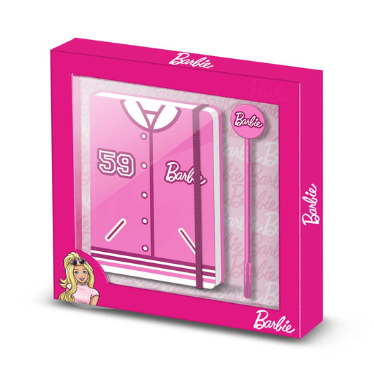Barbie Notizbuch Set mit Kugelschreiber Geschenkbox Schreibset