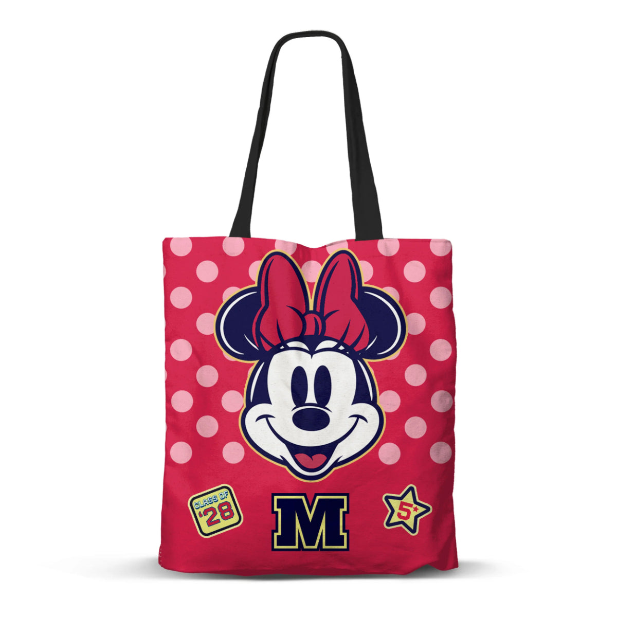 Disney Minnie Mouse Class Shopping Bag mehrfarbig Tragetasche mit Schultergriffen 33 x 40 cm