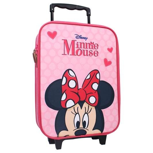 Disney Minnie Mouse Kinderkoffer Trolley mit 2 Rollen und geräumigem Hauptfach