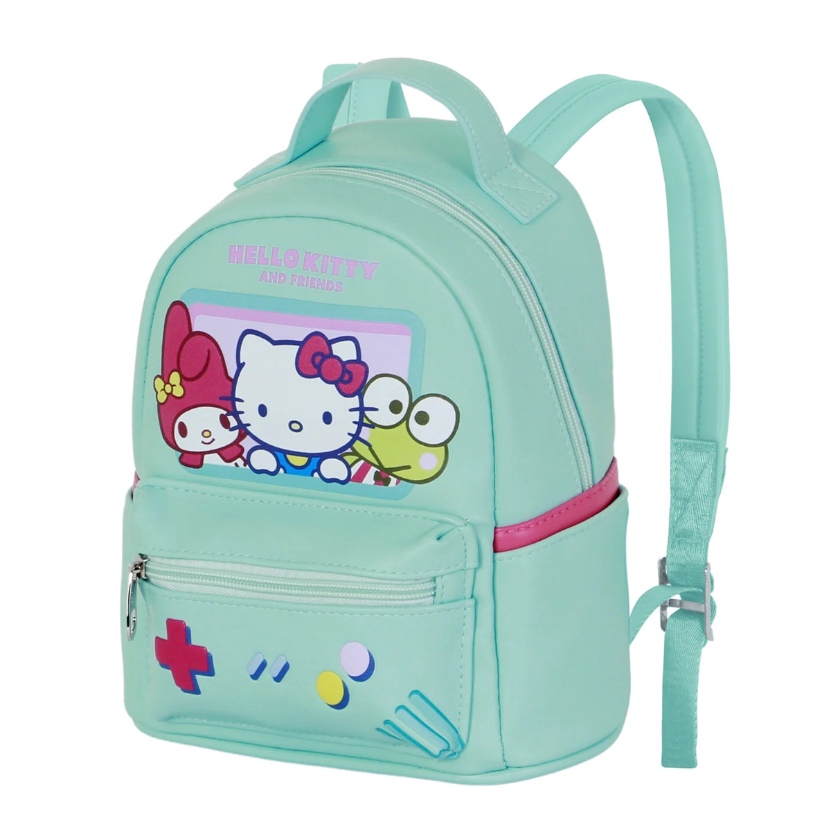 Hello Kitty Kinder Rucksack mit Frontfach Seitenfächern Alltag Schule Reise