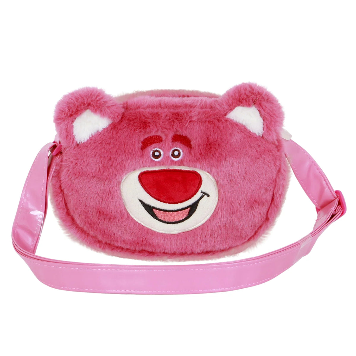 Disney Lotso Huggin Bear Crossbody Bag Rosa Mini Schultertasche Plüsch