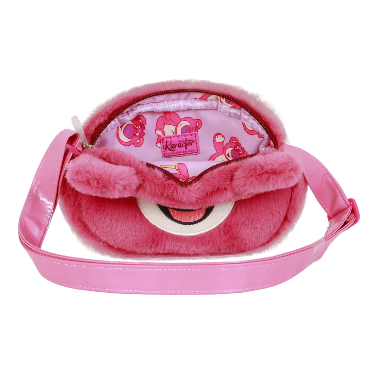 Disney Lotso Huggin Bear Crossbody Bag Rosa Mini Schultertasche Plüsch