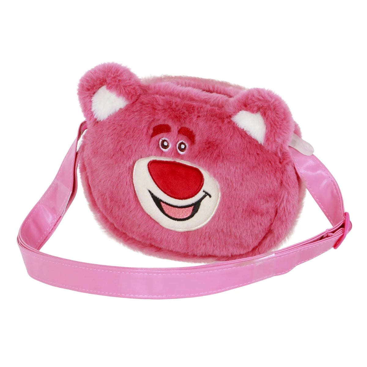 Disney Lotso Huggin Bear Crossbody Bag Rosa Mini Schultertasche Plüsch