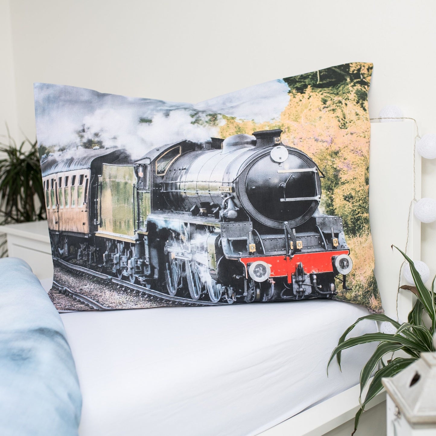 Dampflokomotive Design Kuschelige Bettwäsche Baumwolle, 140x200 cm & 70x90 cm