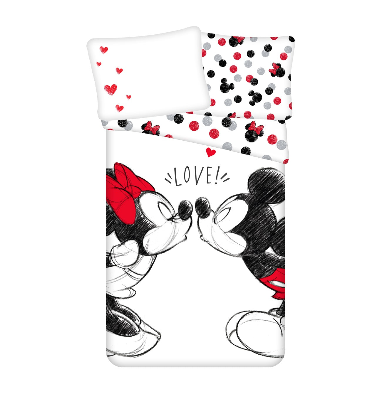 Disney Mickey Mouse Design Kuschelige Bettwäsche Baumwolle, 140x200 cm & 70x90 cm