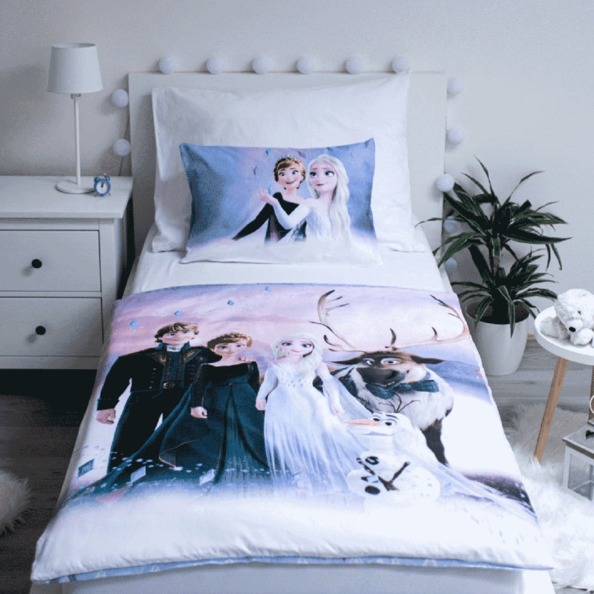 Disney Frozen Bettwäsche-Set – Kuschelige Kinderbettwäsche 100x135 cm & 40x60 cm
