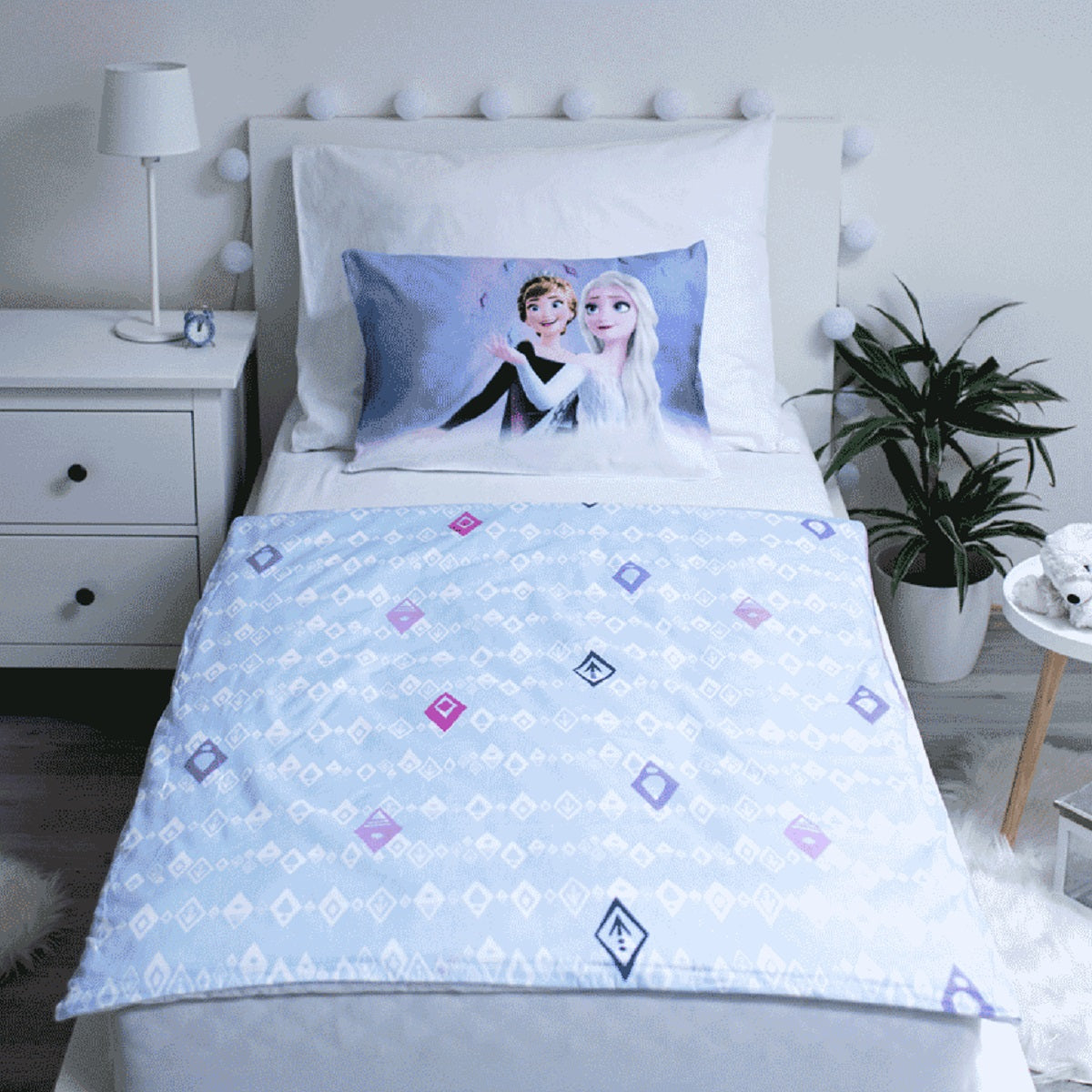 Disney Frozen Bettwäsche-Set – Kuschelige Kinderbettwäsche 100x135 cm & 40x60 cm
