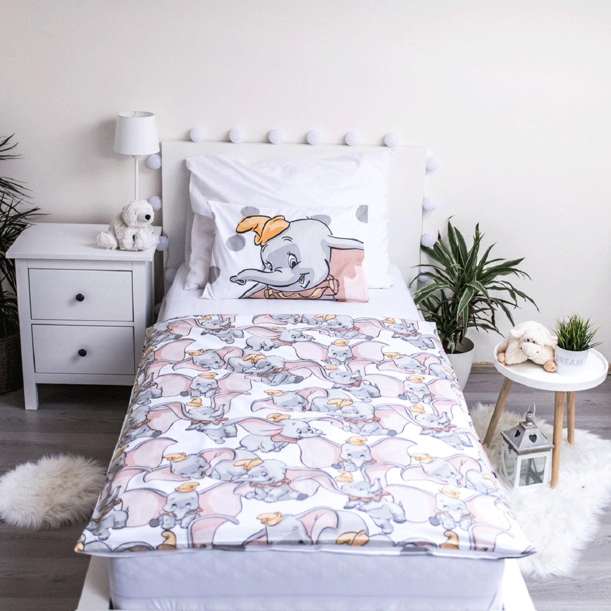 Disney Dumbo Bettwäsche – Bettbezug 100x135 cm & Kissenbezug 40x60 cm