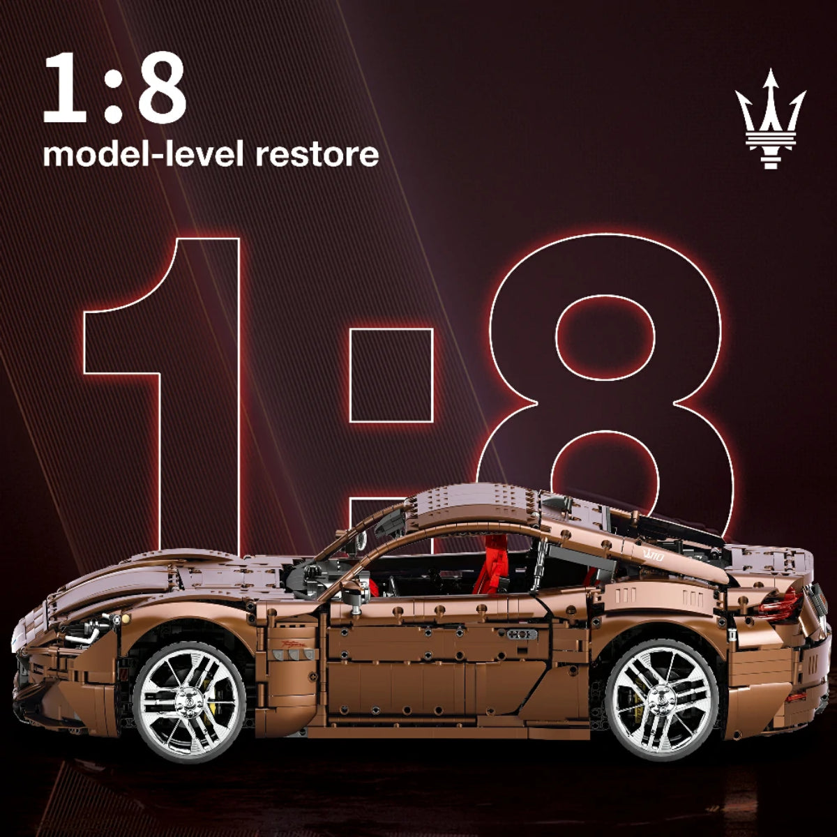 Reobrix Maserati GranTurismo RC Klemmbaustein Sportwagen 1:8 5480 Teile ab 14