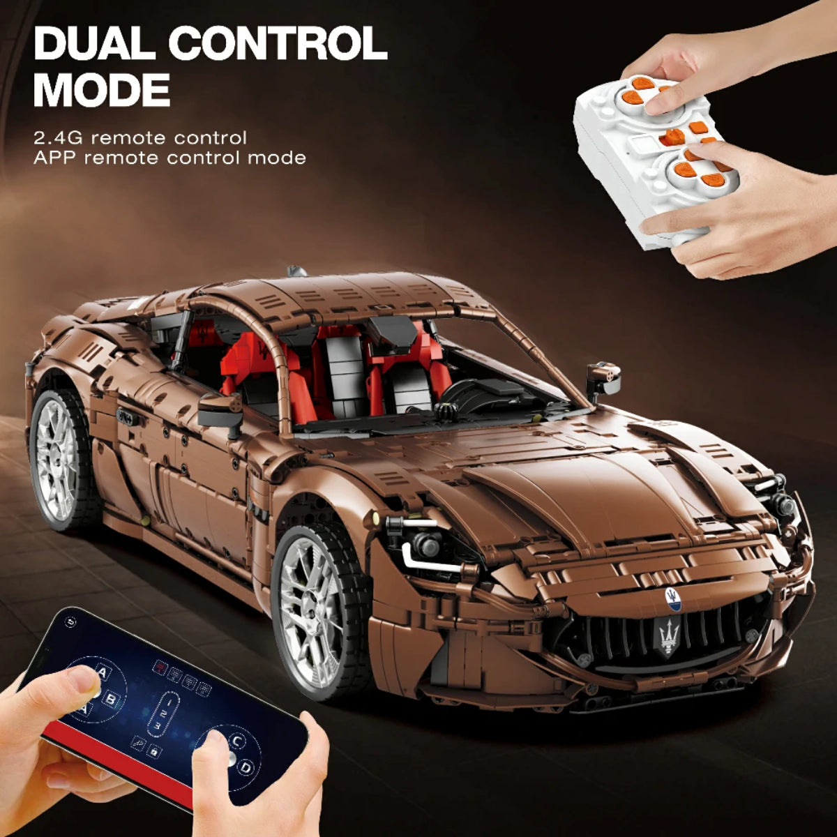 Reobrix Maserati GranTurismo RC Klemmbaustein Sportwagen 1:8 5480 Teile ab 14