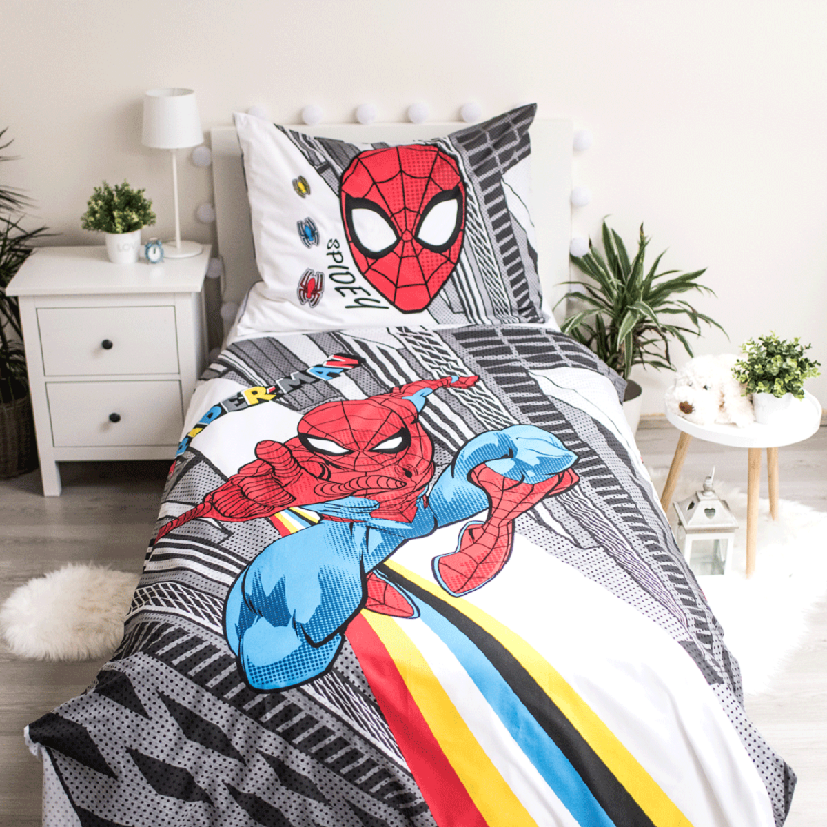 Spiderman Kuschelige Bettwäsche Baumwolle, 140x200 cm & 70x90 cm