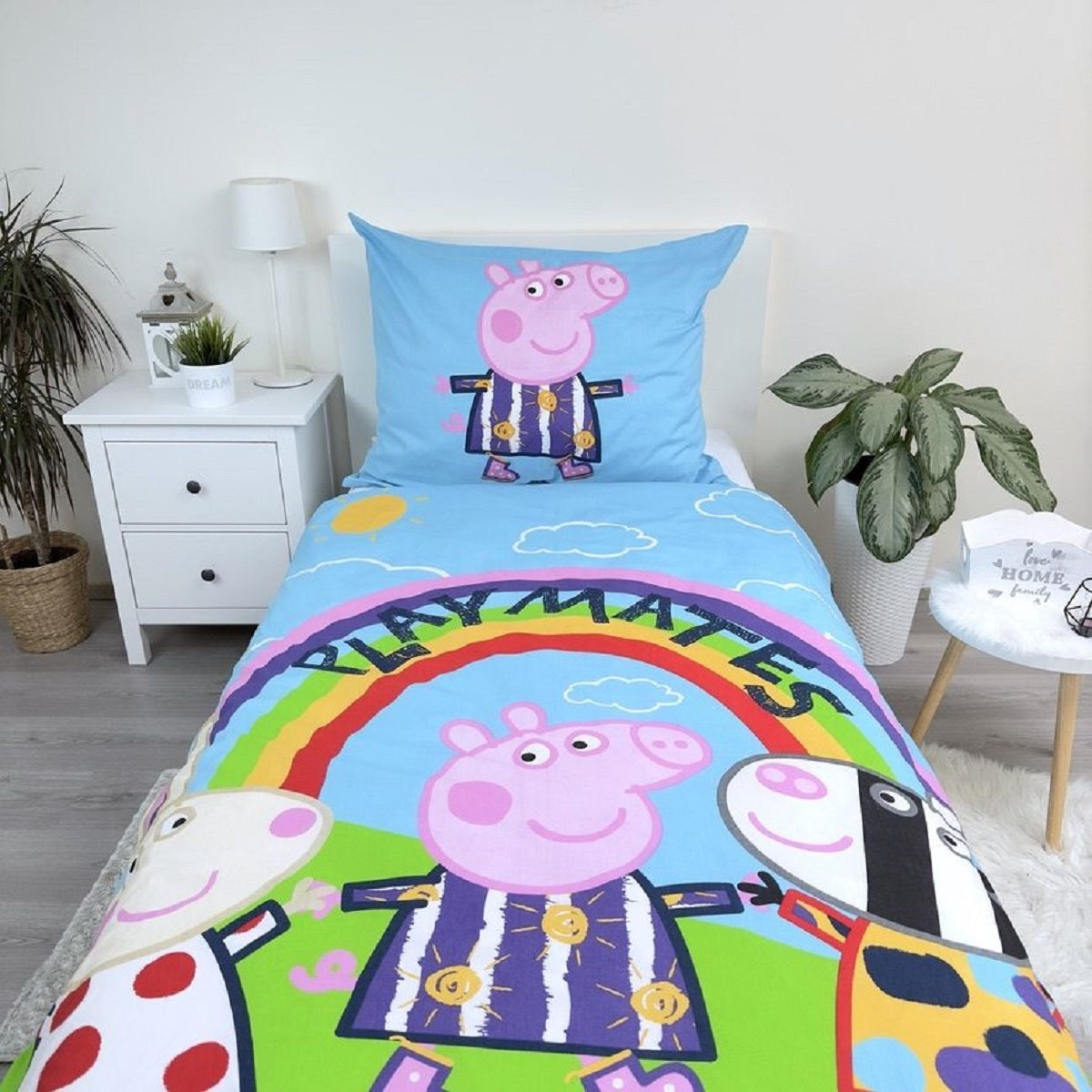 Peppa Pig Design Kuschelige Bettwäsche Baumwolle, 140x200 cm & 70x90 cm