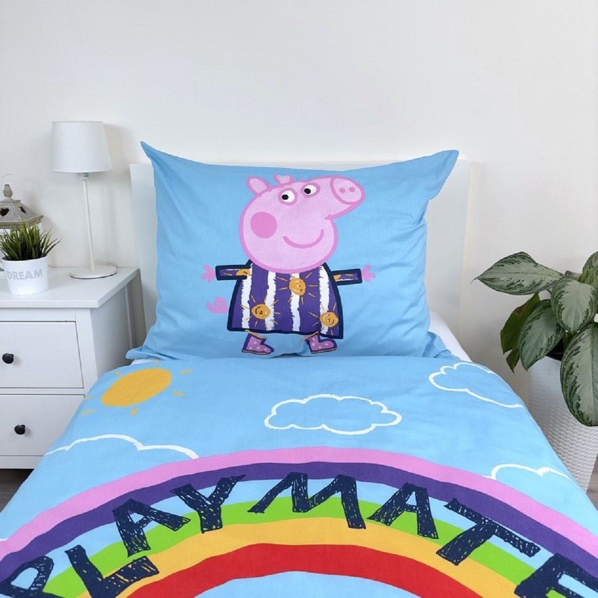 Peppa Pig Design Kuschelige Bettwäsche Baumwolle, 140x200 cm & 70x90 cm