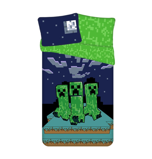 Minecraft Bettwäsche – Hochwertiges Baumwoll-Set 140x200 cm & 70x50 cm