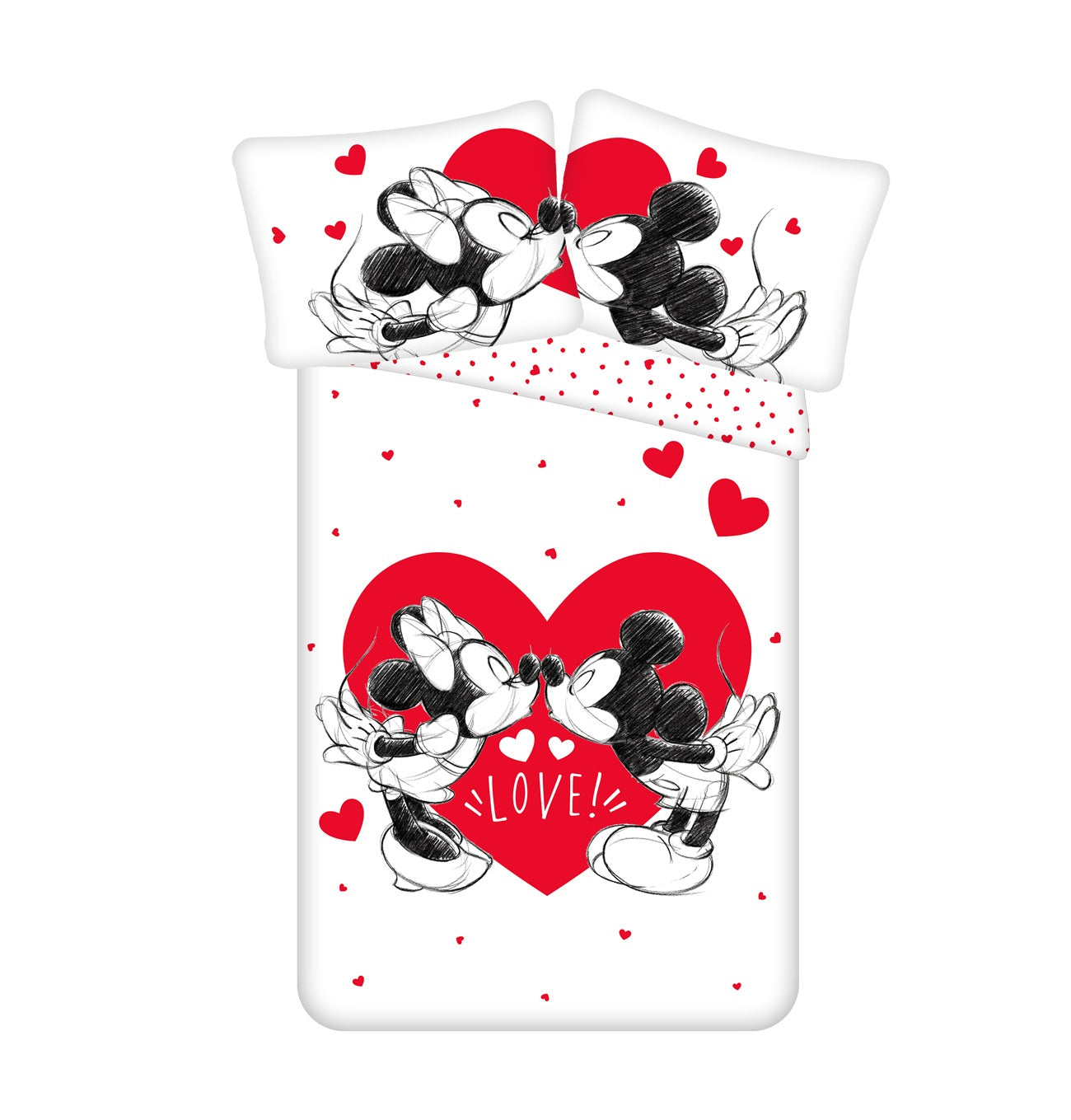 Disney Mickey Mouse Design Kuschelige Bettwäsche Baumwolle, 140x200 cm & 70x90 cm