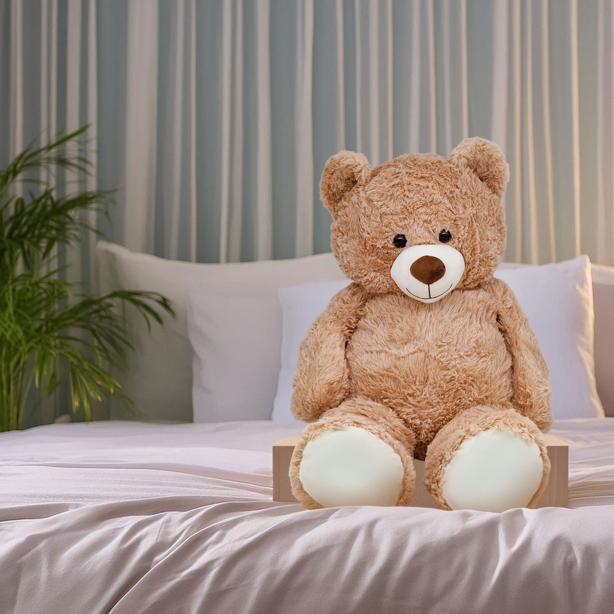 XXL Kuscheltier Teddybär Kuschelbär – Flauschiger Plüschbär, 100 cm groß